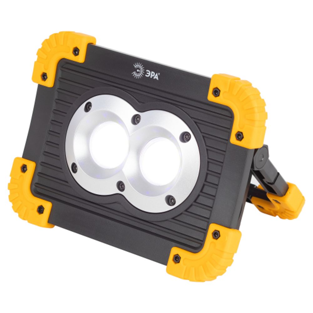 Светодиодный фонарь ЭРА Рабочие Практик PA-803 прожектор аккумуляторный на батарейках 10 Вт COB + 3 Вт LED, 4 режима