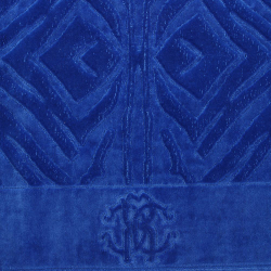 Коврик для ванной 60x90 Roberto Cavalli Zebrona 104 синий Италия фрагмент
