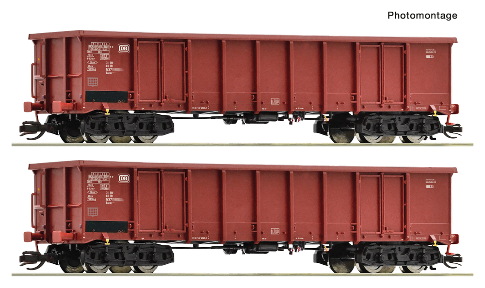 TT Набор из 2-х полувагонов Eanos, DB