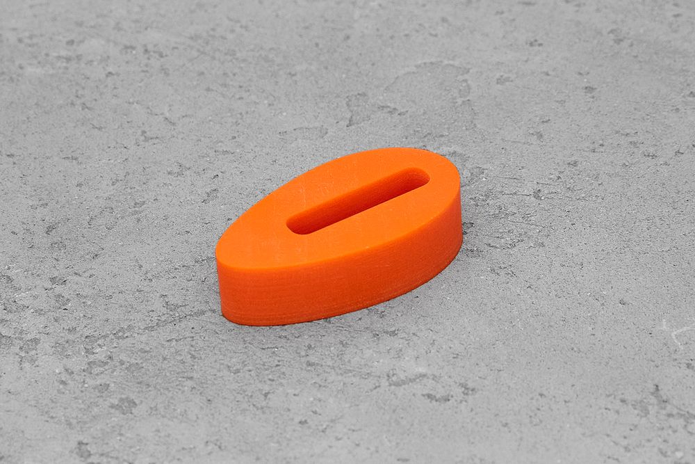 Больстер из G10-extra 9,5(+)мм, 37x20мм, оранжевый неон