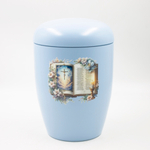 Урна для праха биоразагаемая "Эдем" голубая Книга