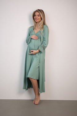 Комплект тройка для беременных и кормящих, пижама TO102-3; цвет: оливковый