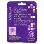 Andalou Naturals, Instant Rejuvenate & Firm, увлажняющая маска для лица с сывороткой, 1 лист клетчатки, 18 мл (0,6 жидк. унц.)
