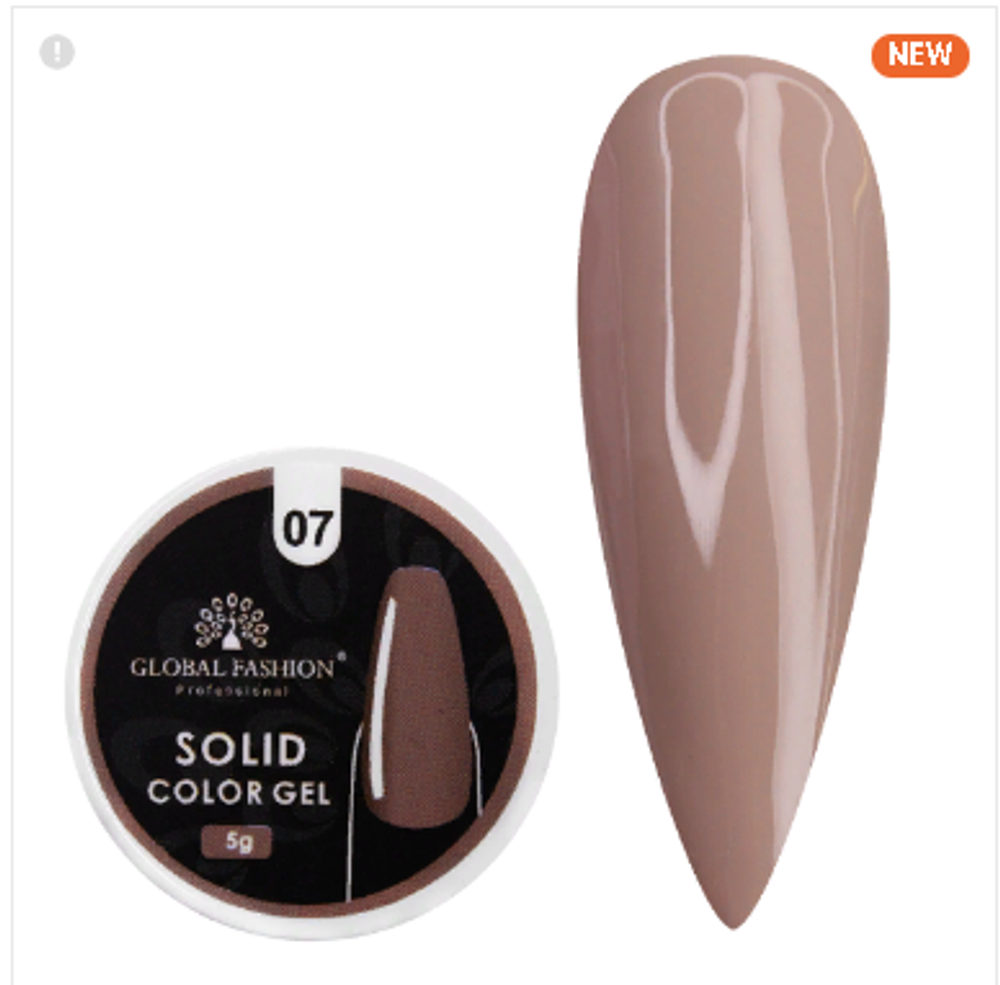 ГЕЛЬ-КРАСКА ПОВЫШЕННОЙ ПЛОТНОСТИ, SOLID COLOR GEL 5 ГР, 07