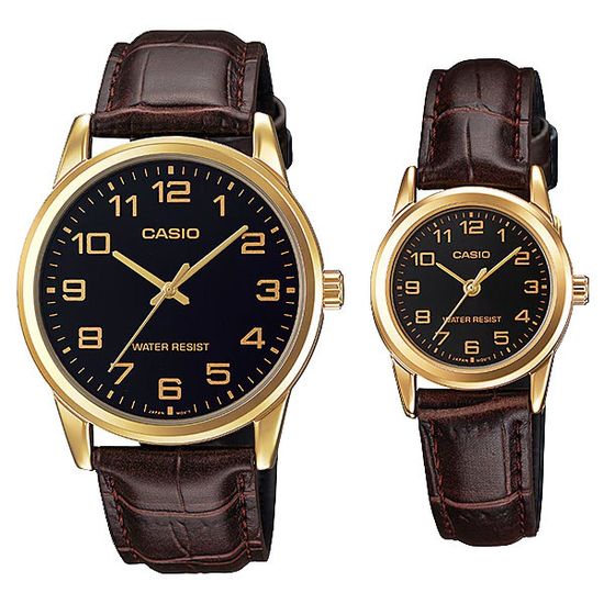 Парные часы Casio Standard: MTP-V001GL-1B и LTP-V001GL-1B