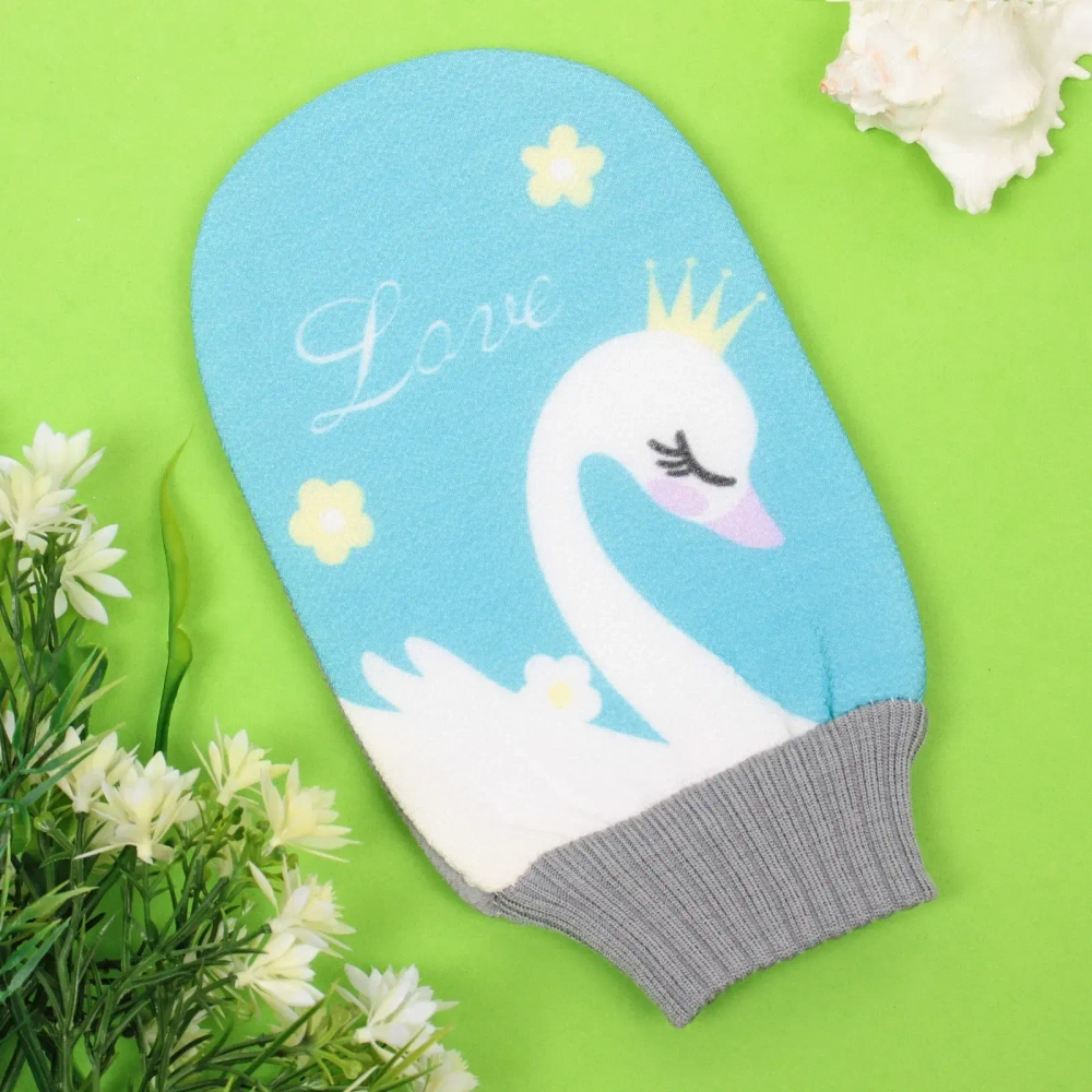 Мочалка-варежка для тела детская «Water Magic - Принцесса», цвет голубой, 24,5*14 см (ZIP пакет)