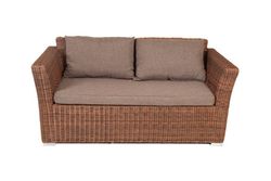 "Капучино" диван из искусственного ротанга двухместный, цвет коричневый