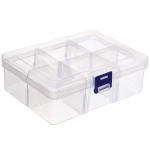 Органайзер для хранения мелочей, 6 ячеек «ИДЕЯДОМА», прозрачный, 16,5*12,5см (наклейка Селфи)