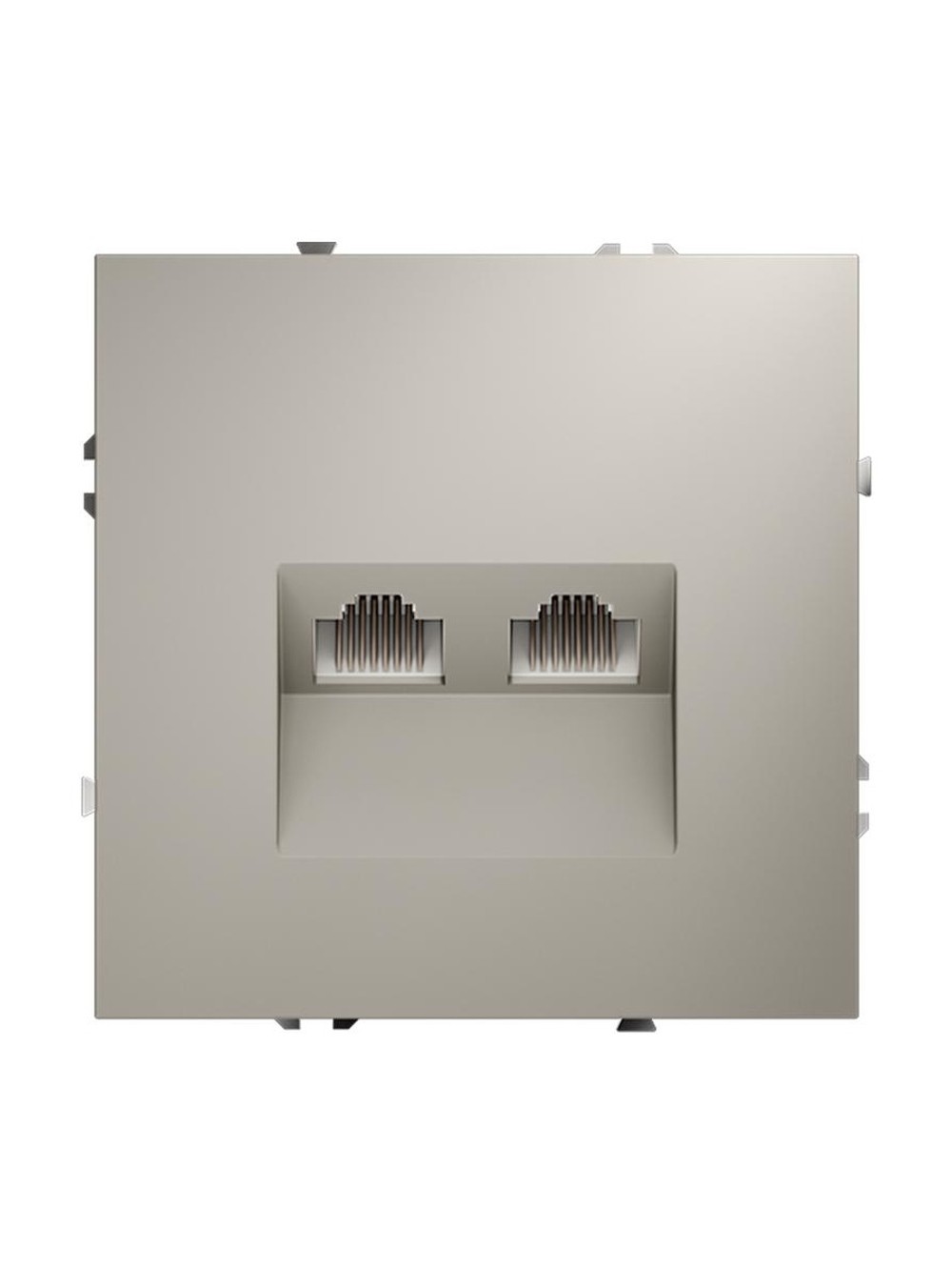 Розетка компьютерная 2-м СП S70 RJ45 + RJ45 кат.6 механизм кашемир Voltum VLS060203