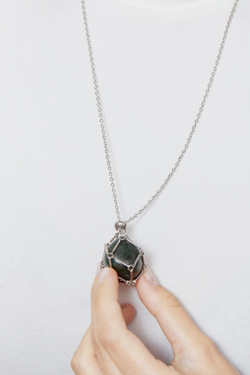 Авоська-подвеска для кристаллов серебристая L