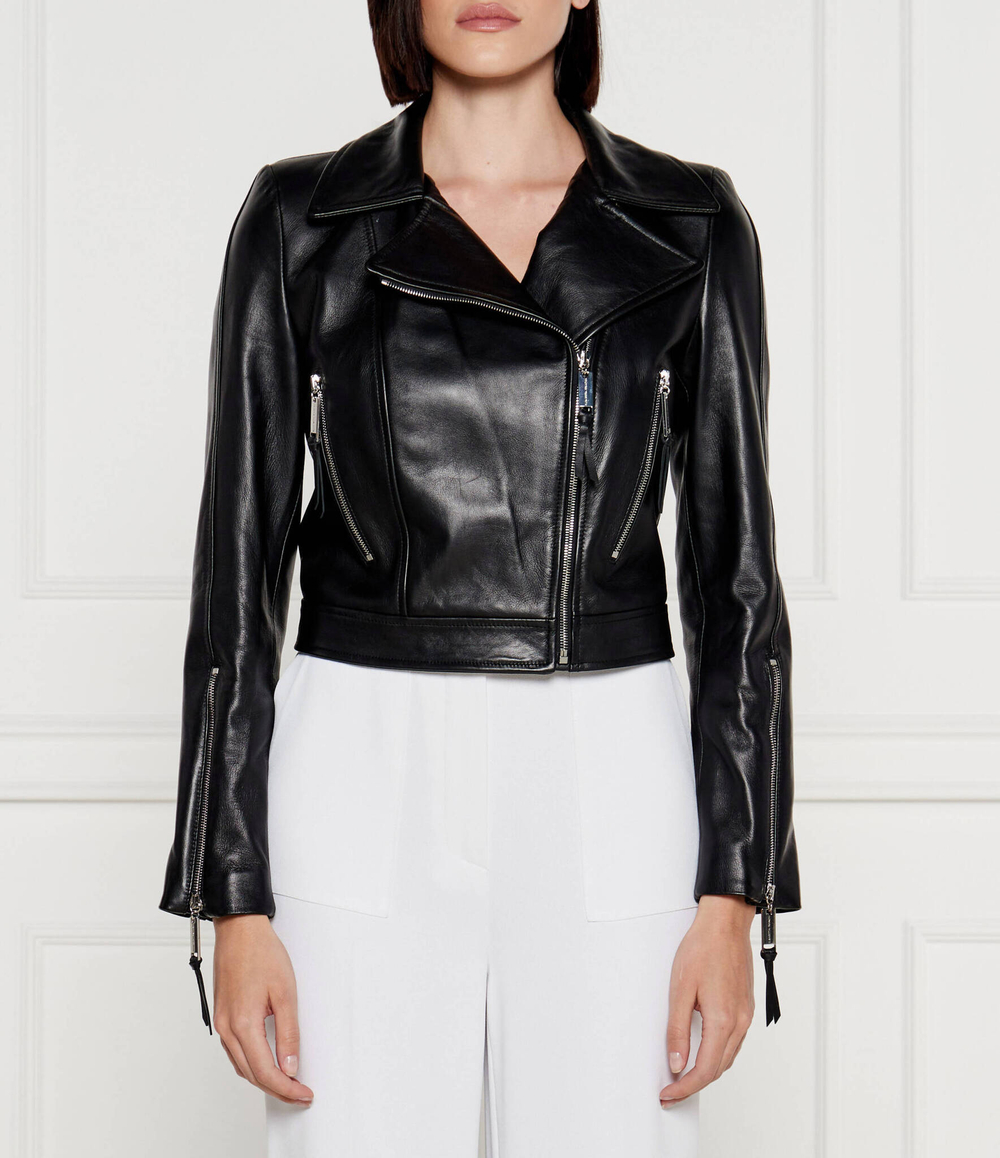 Кожаная косуха Elisabetta Franchi - черный(GD44Z46E2)