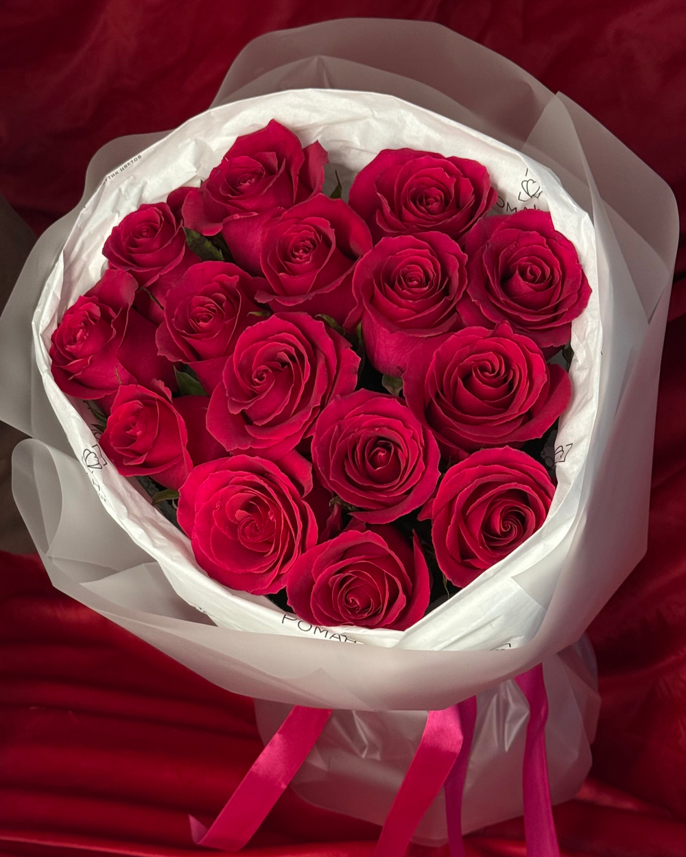 Букет «Малиновый закат»