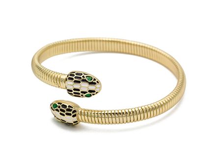 Браслет "Serpenti" с эмалью и стразами