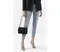 Сумка Saint Laurent Sunset Medium с тиснением под крокодила черный