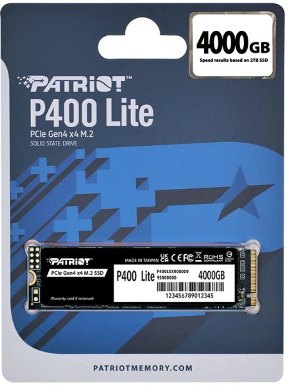 Накопитель SSD M.2 2280 Patriot Memory P400 Lite 4000 ГБ