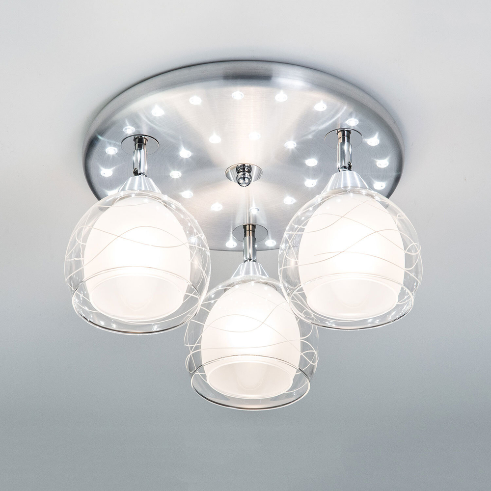 Citilux Самба CL158132 Люстра с поворотными плафонами Алюминий Хром