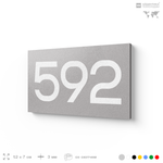 Номер на дверь 592, табличка на дверь для офиса, квартиры, кабинета, аудитории, склада, серая 120х70 мм, Айдентика Технолоджи