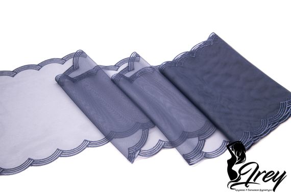 05-92 ОПТ Вышивка на неэл. сетке 18 см, темная лаванда