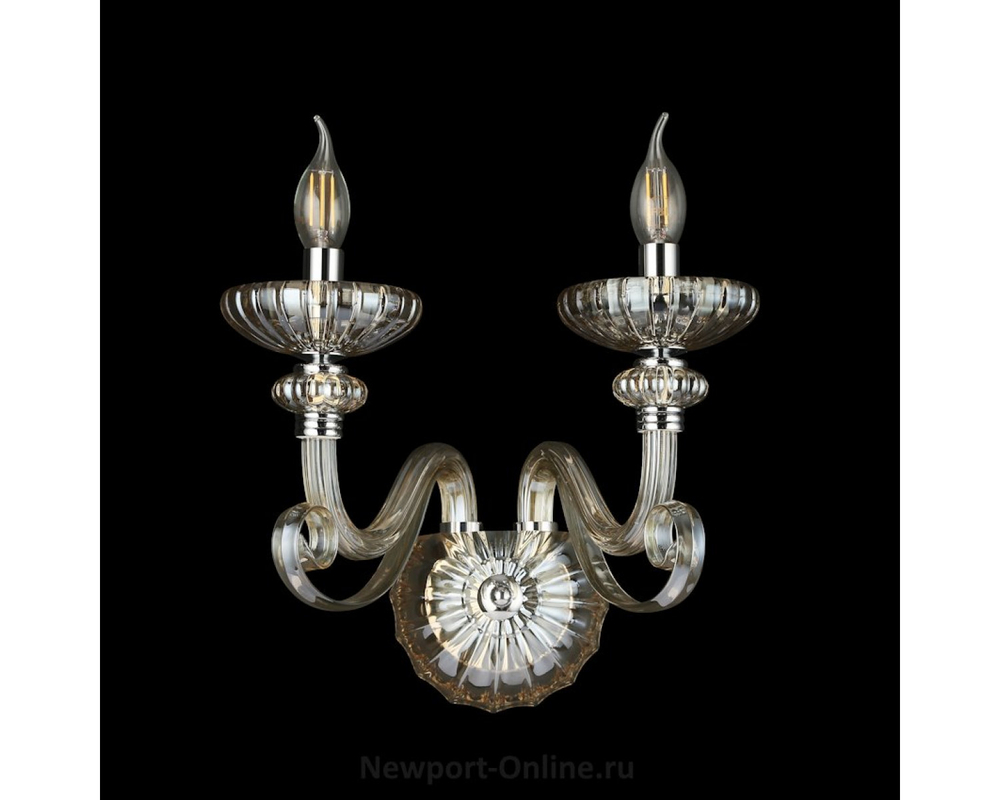 Настенный светильник Newport ANNETTE 8622/A chrome cognac, М0071596