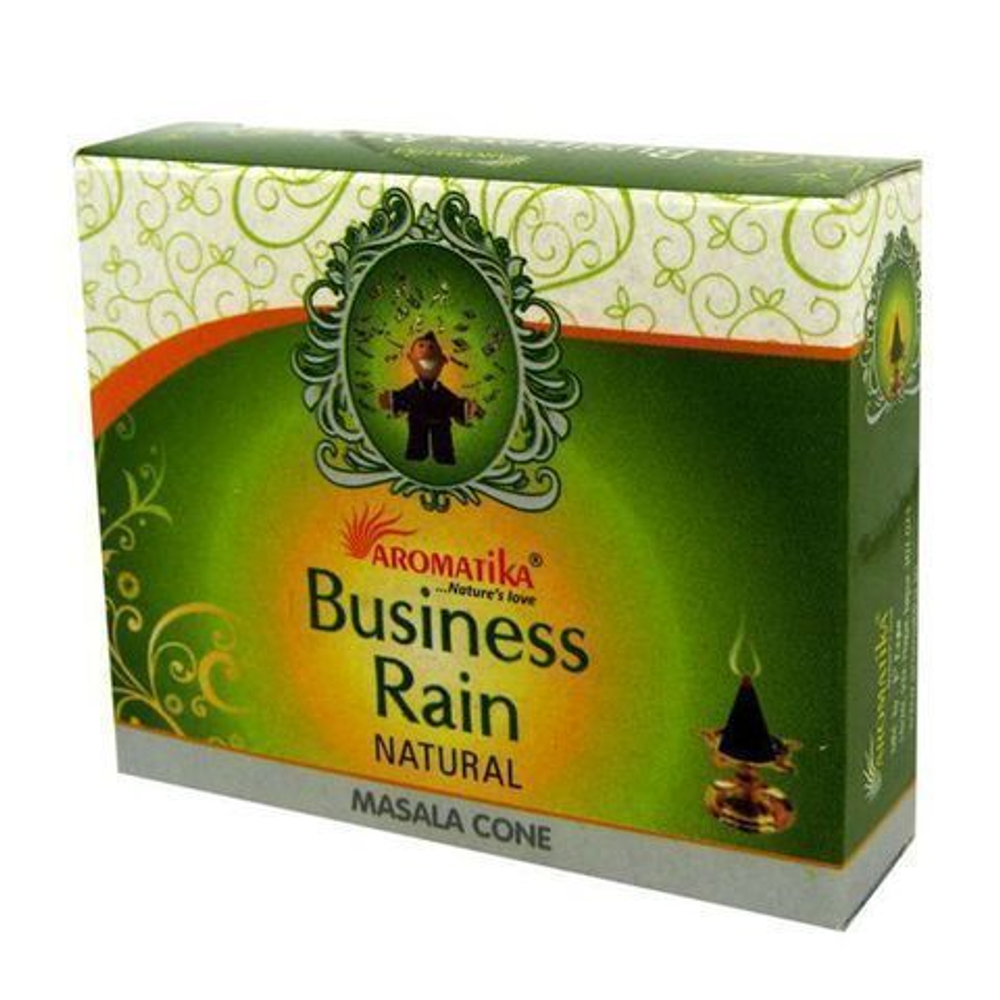 Aromatika Business Rain Благовоние-конус Процветание бизнеса, деньги, 25 г