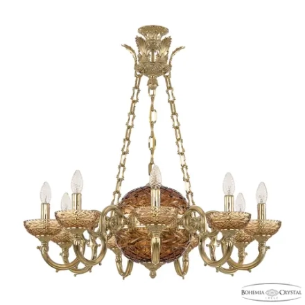 Подвесная люстра Bohemia Ivele VERONA 72003P/9/210 G P Amber/M-1F Y8