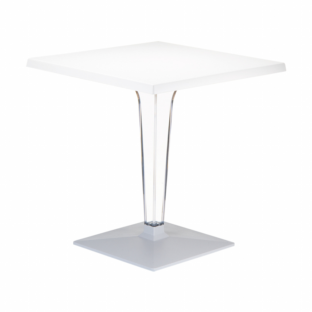 Стол пластиковый Siesta Contract Ice, 700х700х730, белый