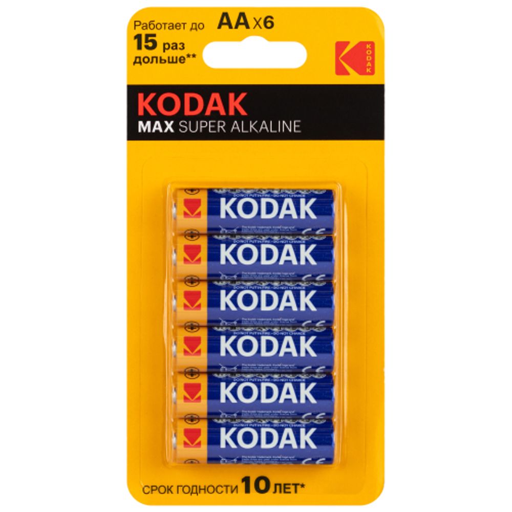 Батарейки Kodak LR6 4+2BL MAX SUPER Alkaline