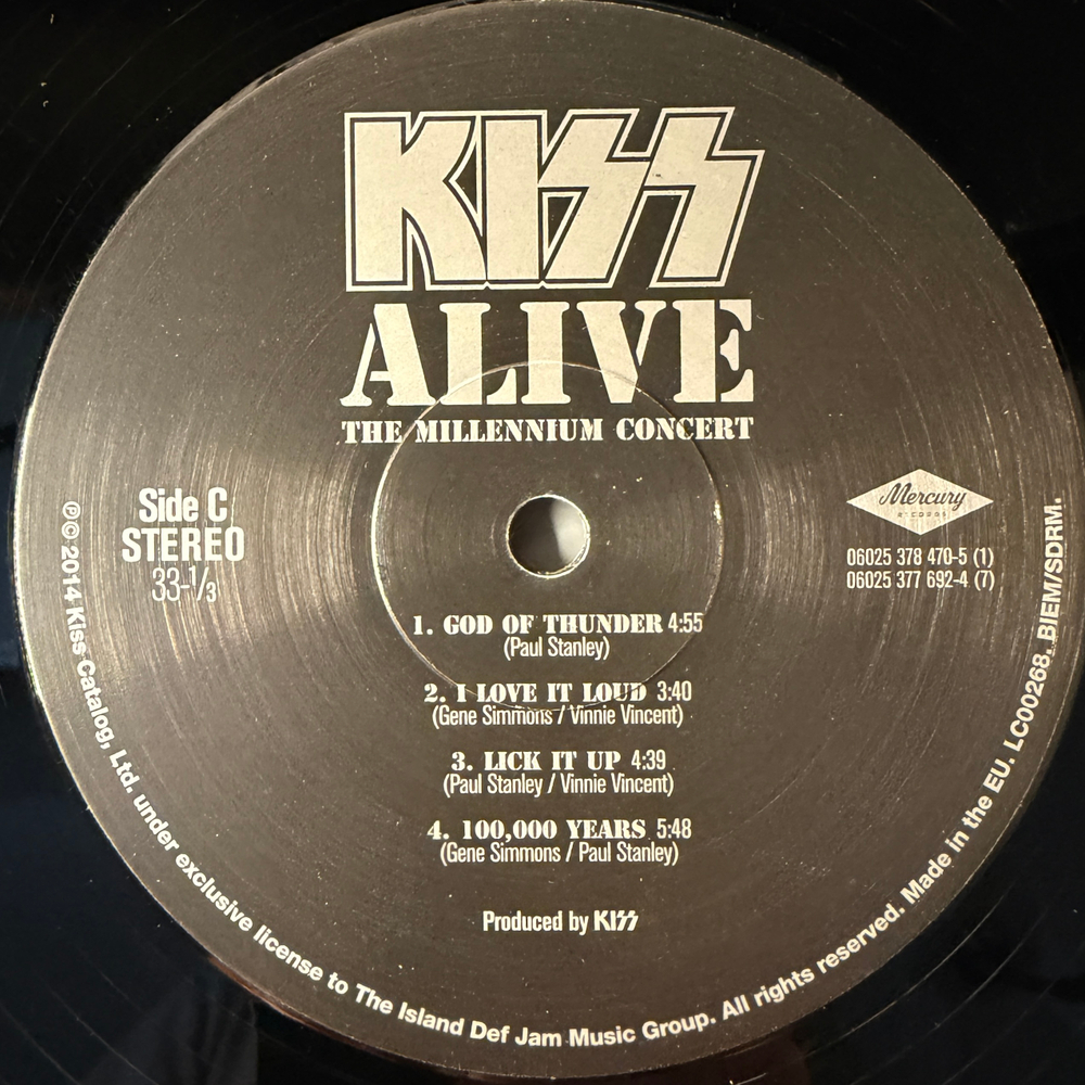 Kiss ‎– Alive: The Millennium Concert 2LP (Европа 2014г.)Т