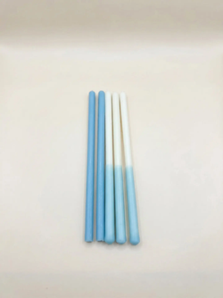 Свеча из коллекции "Пять вечеров" голубой/белый