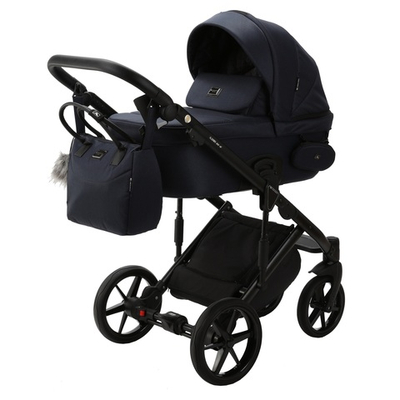 Детская универсальная коляска Adamex LUMI L-TK12 Тёмно-синий (2в1)