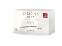 Crescina Transdermic HFSC 100% RE-GROWTH + ANTI-HAIR LOSS КОМПЛЕКС лосьон для возобновления роста волос + лосьон против выпадения волос для женщин. Дозировка 1300 / 20+20 ампул