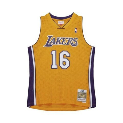 Футболка Mitchell&Ness NBA Gold Jersey Los Angeles Lakers 2009 Pau Gasol Yellow
