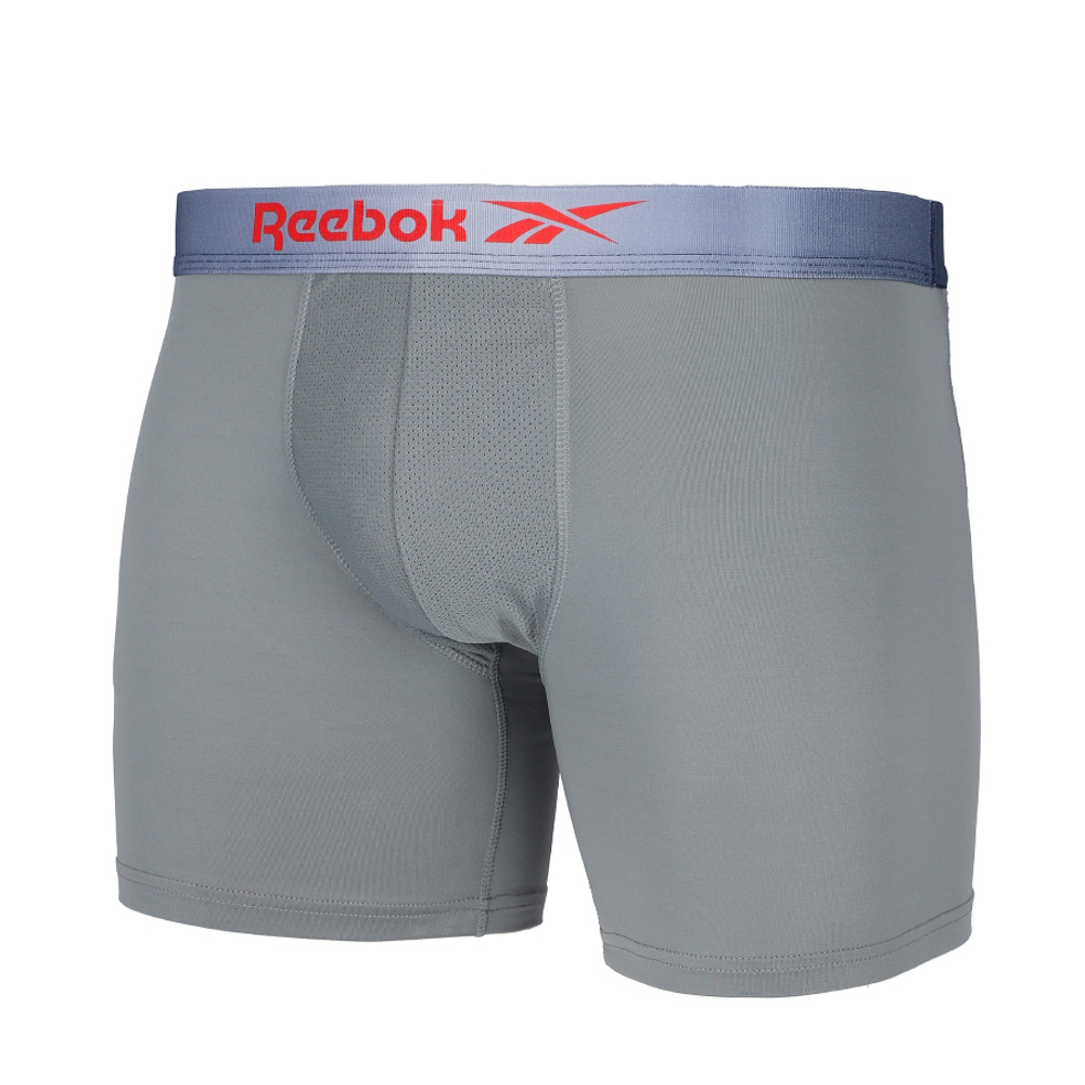 Мужские спортивные боксеры Reebok Mens Med Sports Trunk Astrid 3P - white/batik blue/pure grey