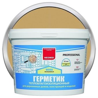 Герметик акриловый Neomid Wood Proffesional межшовный сосна 3 кг