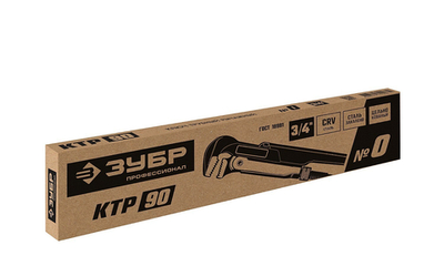 ЗУБР КТР-90, №0, 3/4″, 280 мм, трубный ключ, Профессионал (27335-0)