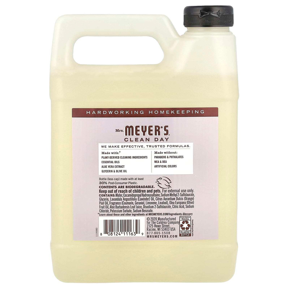 Mrs. Meyers Clean Day, запасной блок мыла для рук, лаванда, 975 мл (33 жидк. унции)