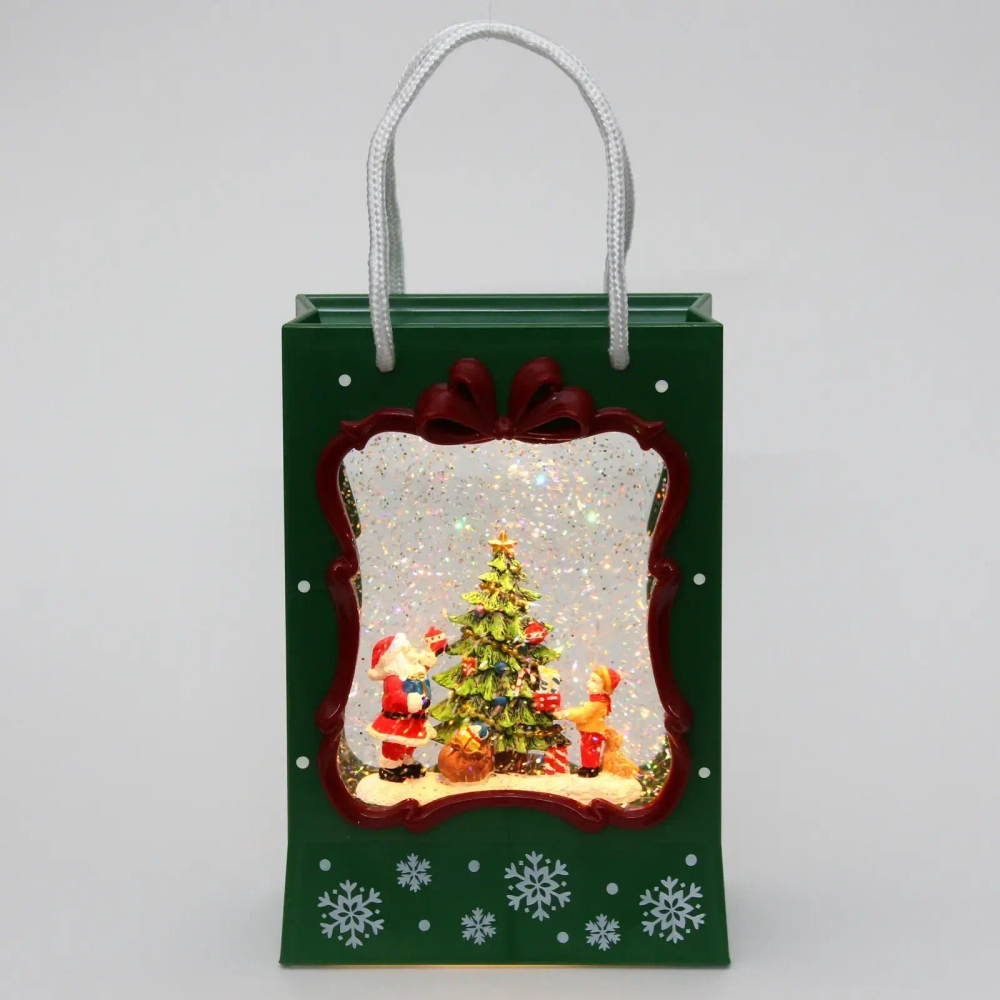 Сувенир с подсветкой «Елочка нарядная» 16.6*8.6*23 см, микс (питание от USB и батареек)