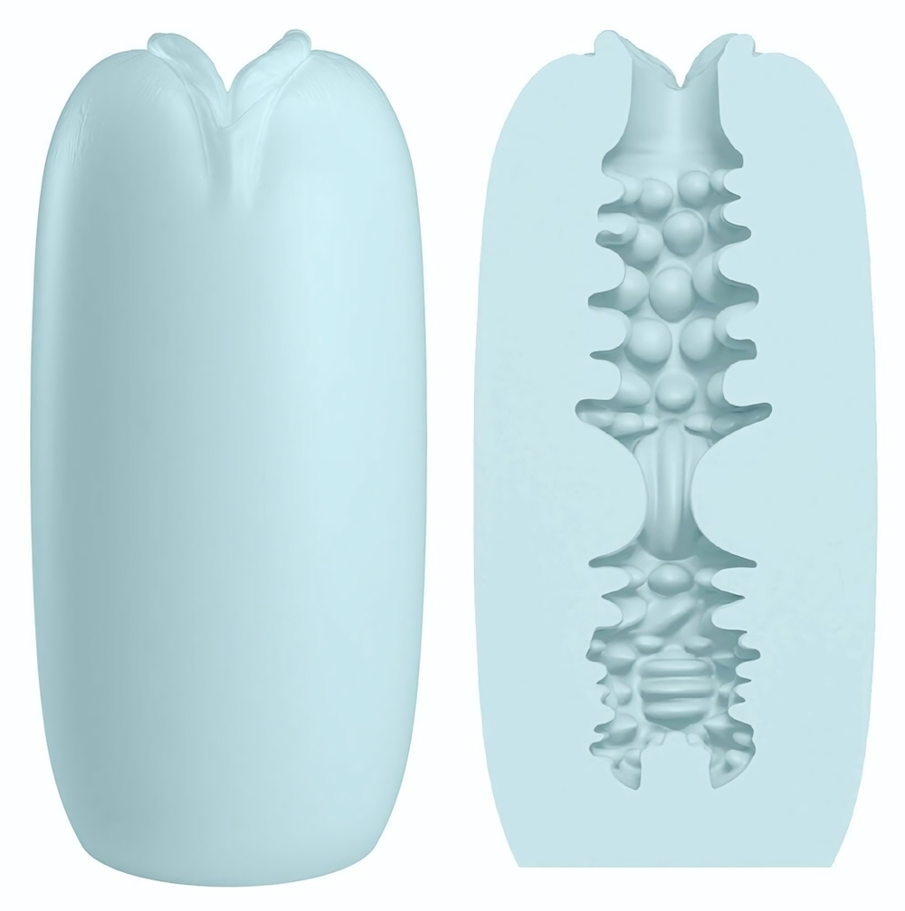 Голубой мастурбатор-вагина Olga (Цвет: голубой)