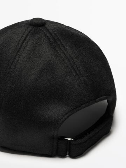 Massimo Dutti Кепка из смесовой шерсти, черный