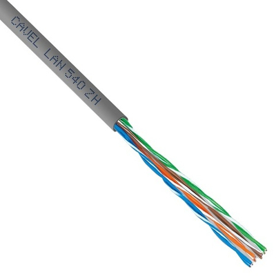Кабель витая пара LAN 540 ZH неэкранированный U/UTP 4х2хAWG24 cat 5e LSZH [300м] Cavel (провод для интернета) LAN 540 ZH