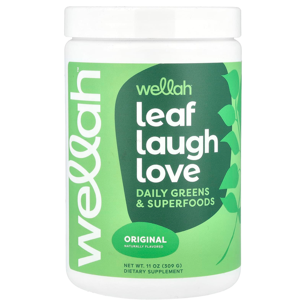 Wellah, Leaf Laugh Love, Daily Greens & Superfoods, Original, 309 г (11 унций)