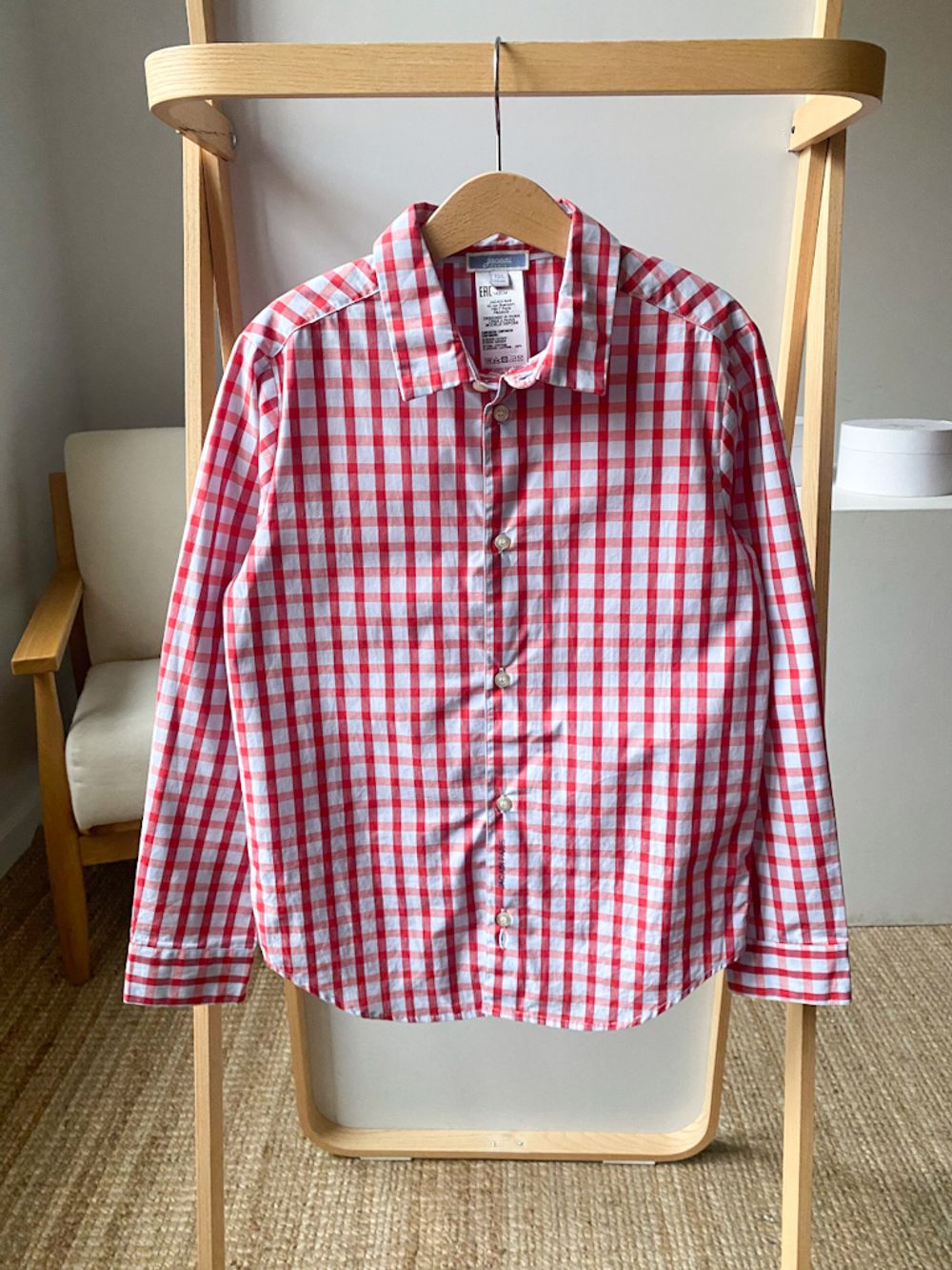 Новая хлопковая рубашка Jacadi, 140