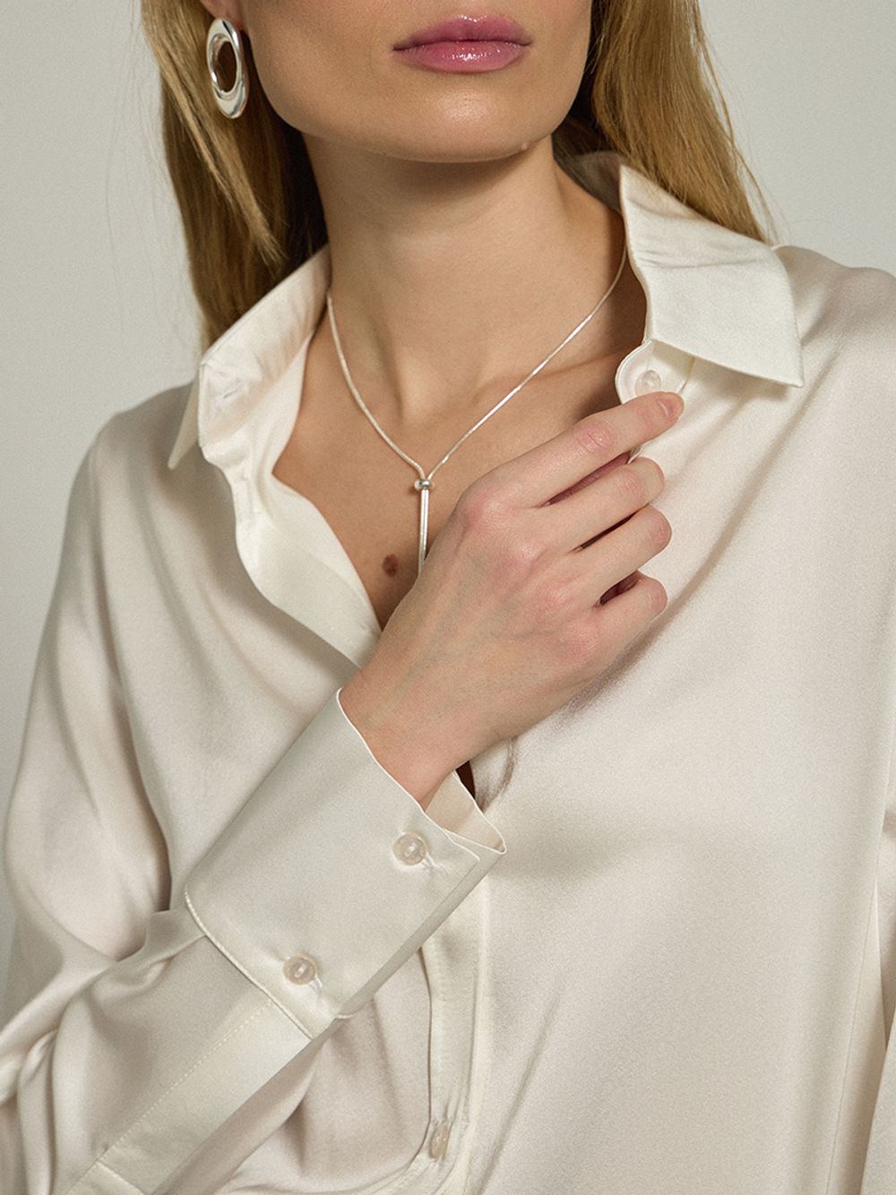 Рубашка Кельн белый жемчуг шелк