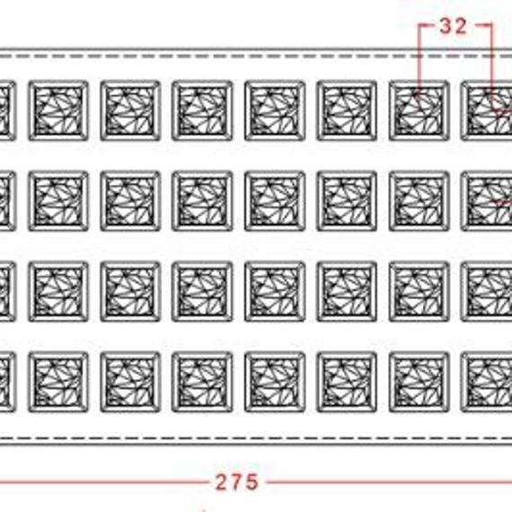 741-у | Форма для шоколадных конфет "Грани" (275*175мм)
