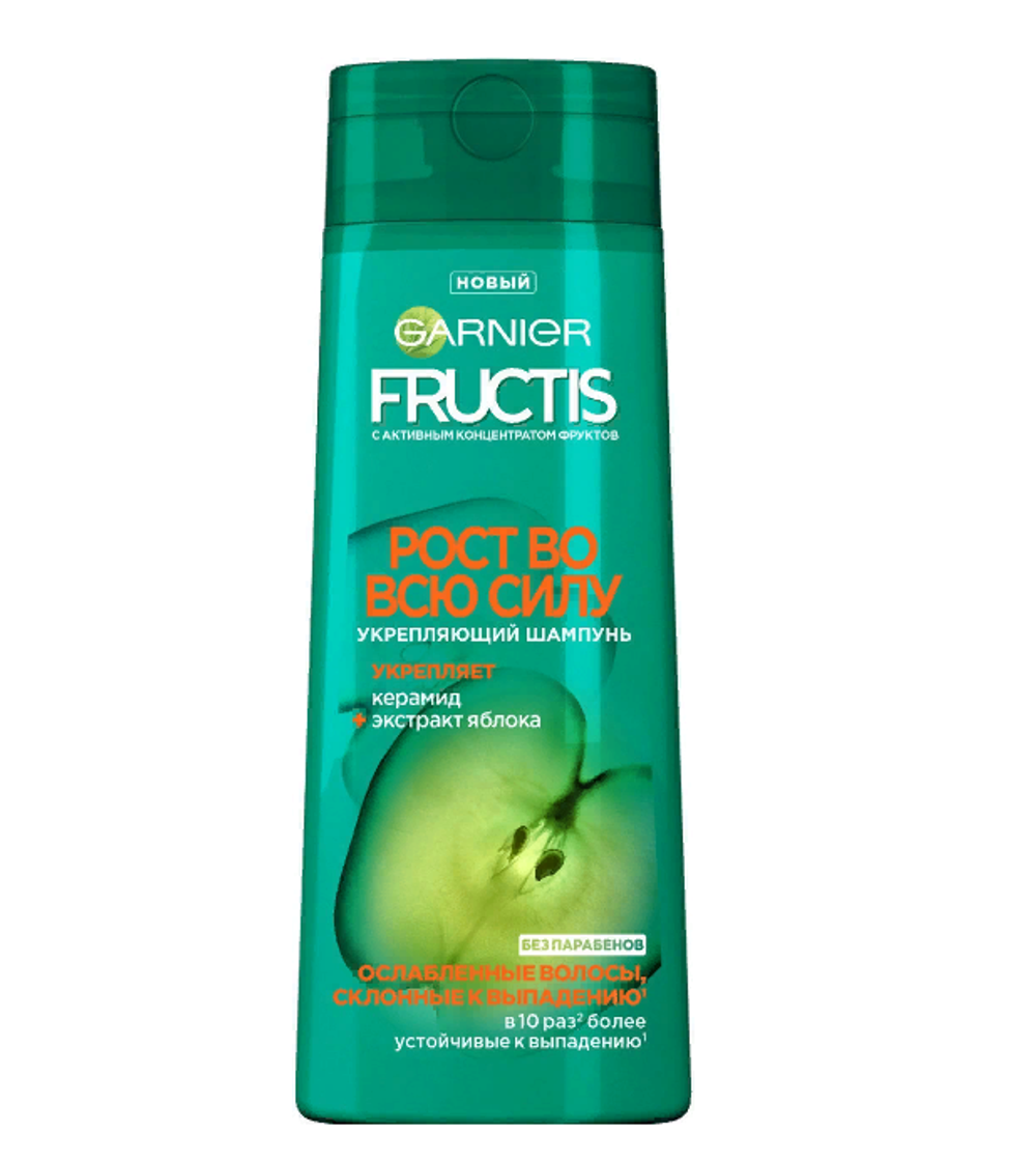 Garnier Fructis Шампунь для волос Рост во всю силу, укрепляющий, для ослабленных волос, 250 мл