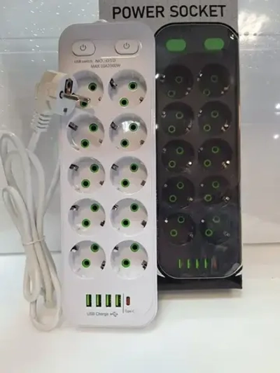 Сетевой фильтр 10 розеток 4 USB +Type-C белый, 712550055