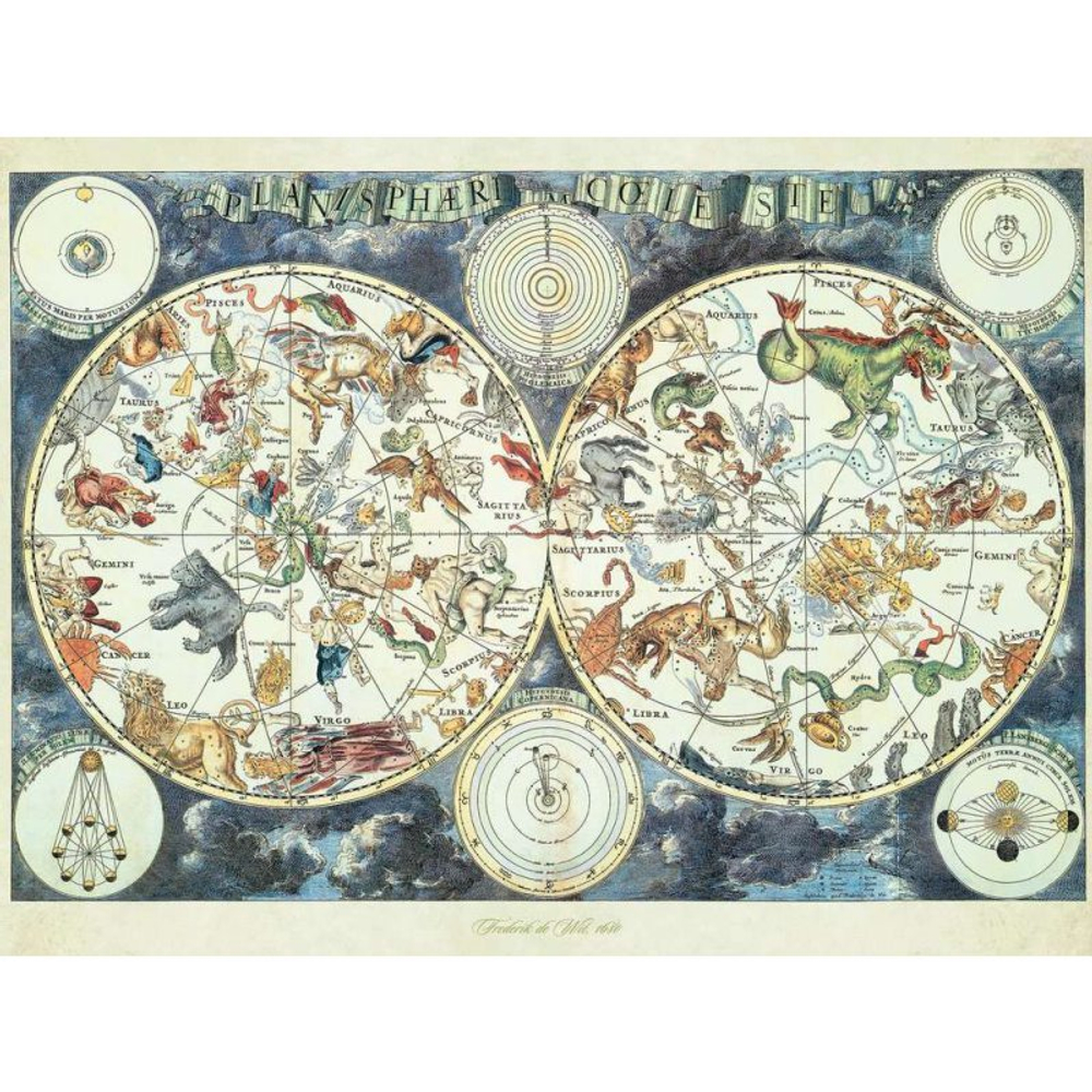 Ravensburger - Карта-пазл с фантастическими животными 1500 деталей. 160037