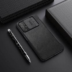 Кожаный чехол-книжка Nillkin Leather Qin Pro c защитой камеры для Samsung Galaxy A73