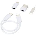 Savvy модульный кабель для зарядки из переработанной пластмассы с держателем для мобильного телефона