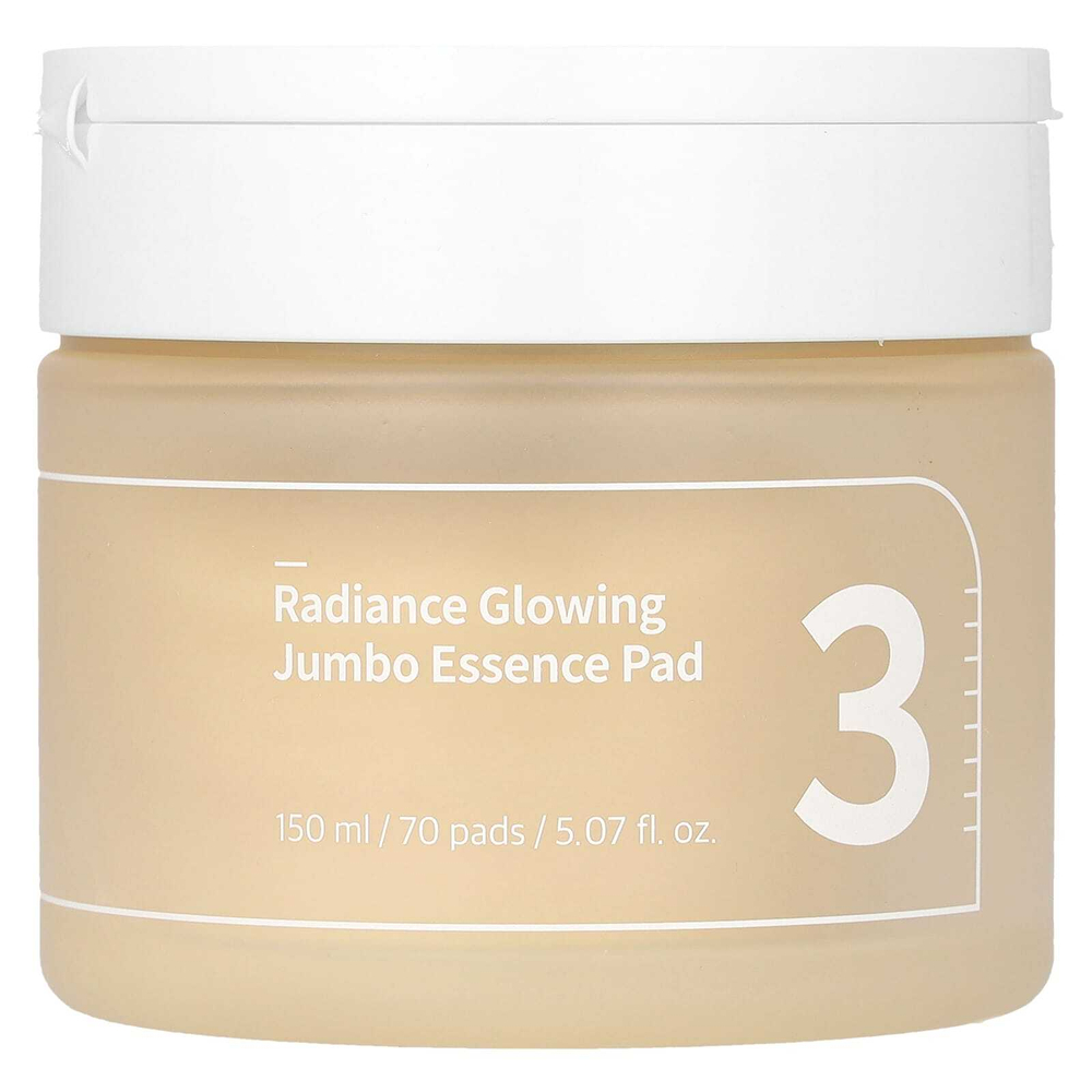 Numbuzin, No 3 Radiance Glowing Jumbo Essence Pad, 70 шт., 150 мл (5,07 жидк. унции)